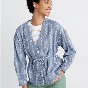 Madewell Blue Patterned Blazer